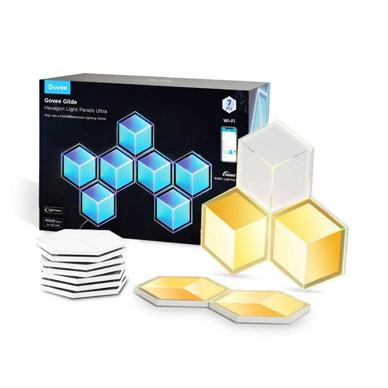 Govee Glide Hexagon Light Panels Ultra 7 Pack - H606A - Meteor Grey Govee Glide Hexagon Light Panels Ultra 7 Pack - H606A - Meteor Grey